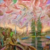 Manolo Yanes,MYTHOLOGIES,paintings,pastorale,Triptych of Apollo and Artemis 2